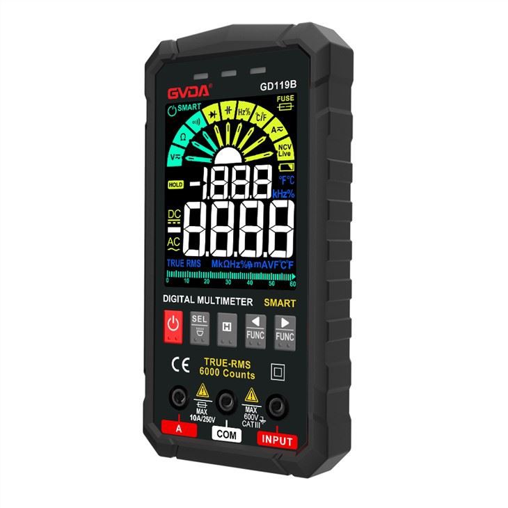 Cor multimétrica digital LCD Ac Dc Medição